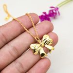 18k Gold Plated Bow Pendant Cute Ribbon Charm Pendant